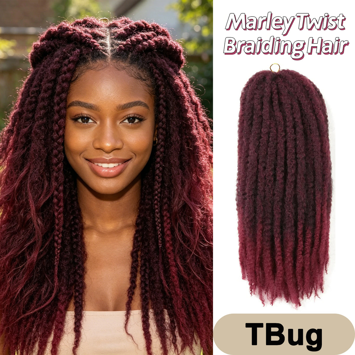 Afro Kinky Twist Crochet Hair Braids Marley Braid Hair 18inches Senegalese Curly Crochet Synthetic Braiding Hair Extensions