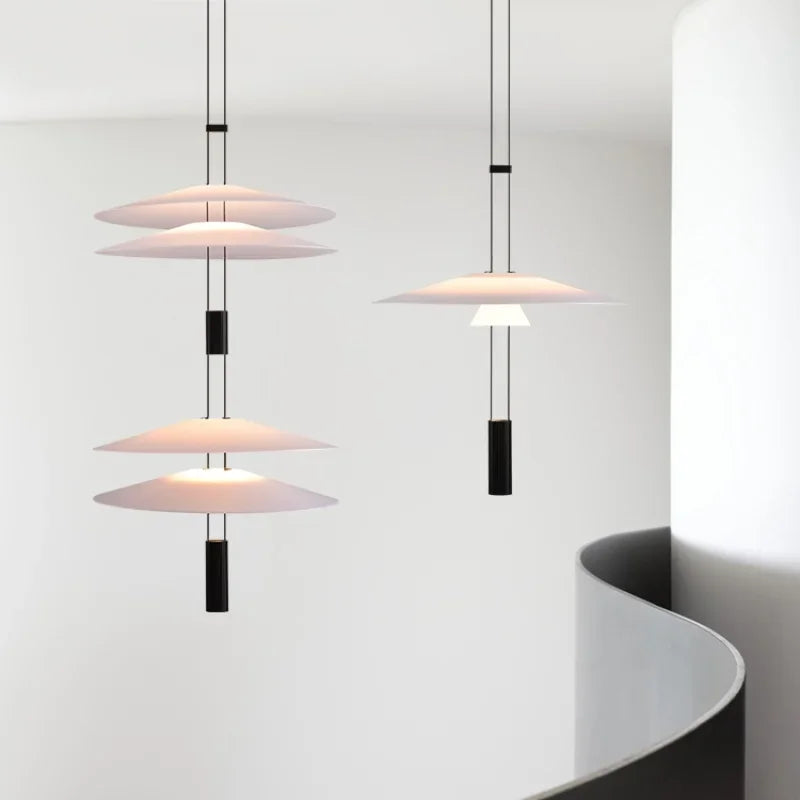 Modern Pendant Light Minimalist Circular Hanging Lamp for Living Room Dining Room Bar Dining Table Decorative Lighting Fixtures