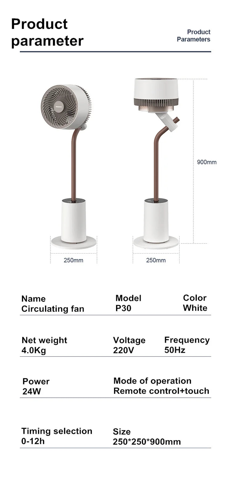 220V Home Electric Fan Household Electric Air Circulation Fan Home Appliance Silent Floor Fan
