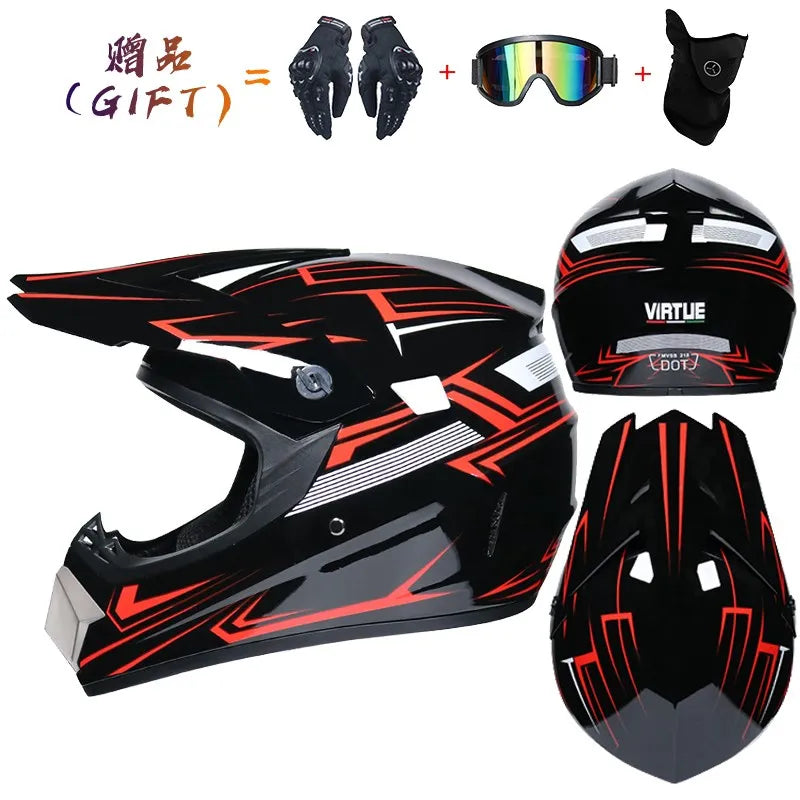 Send 3 pieces  motorcycle helmet children off-road helmet bike downhill AM DH cross helmet capacete motocross casco capacitance