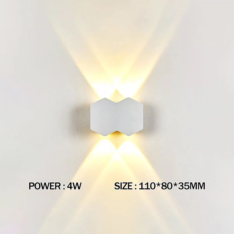 LED Wall Lamp Waterproof Outdoor Wall Light Porch/Garden/Bedroom Indoor Modern Nordic Sconce Luminaire 2 4 6W 8W 10W 12W 85-265V