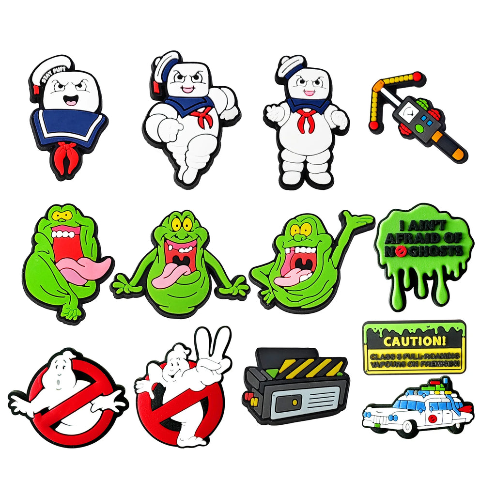 1-13pcs Hot Movies Ghost Shoe Charms DIY Cartoon Garden Shoes Decorations Accessories for Clog Sandal Buckle Kids Party Gifts