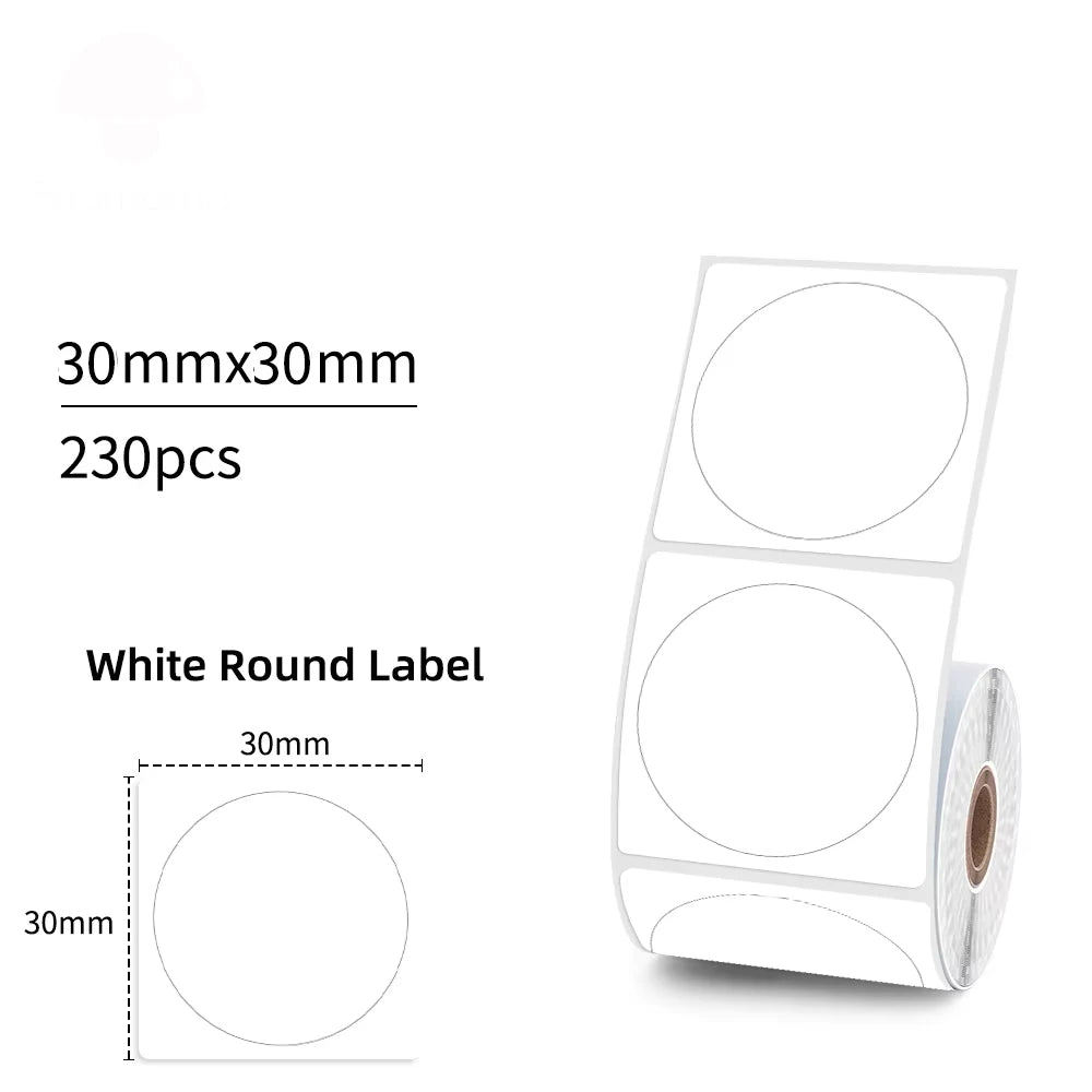 20-50mm White Thermal Label Sticker Compatible for M110 M220 M200 Marklife P50 E210 Munbyn Nelko PM220 MiniPrinter