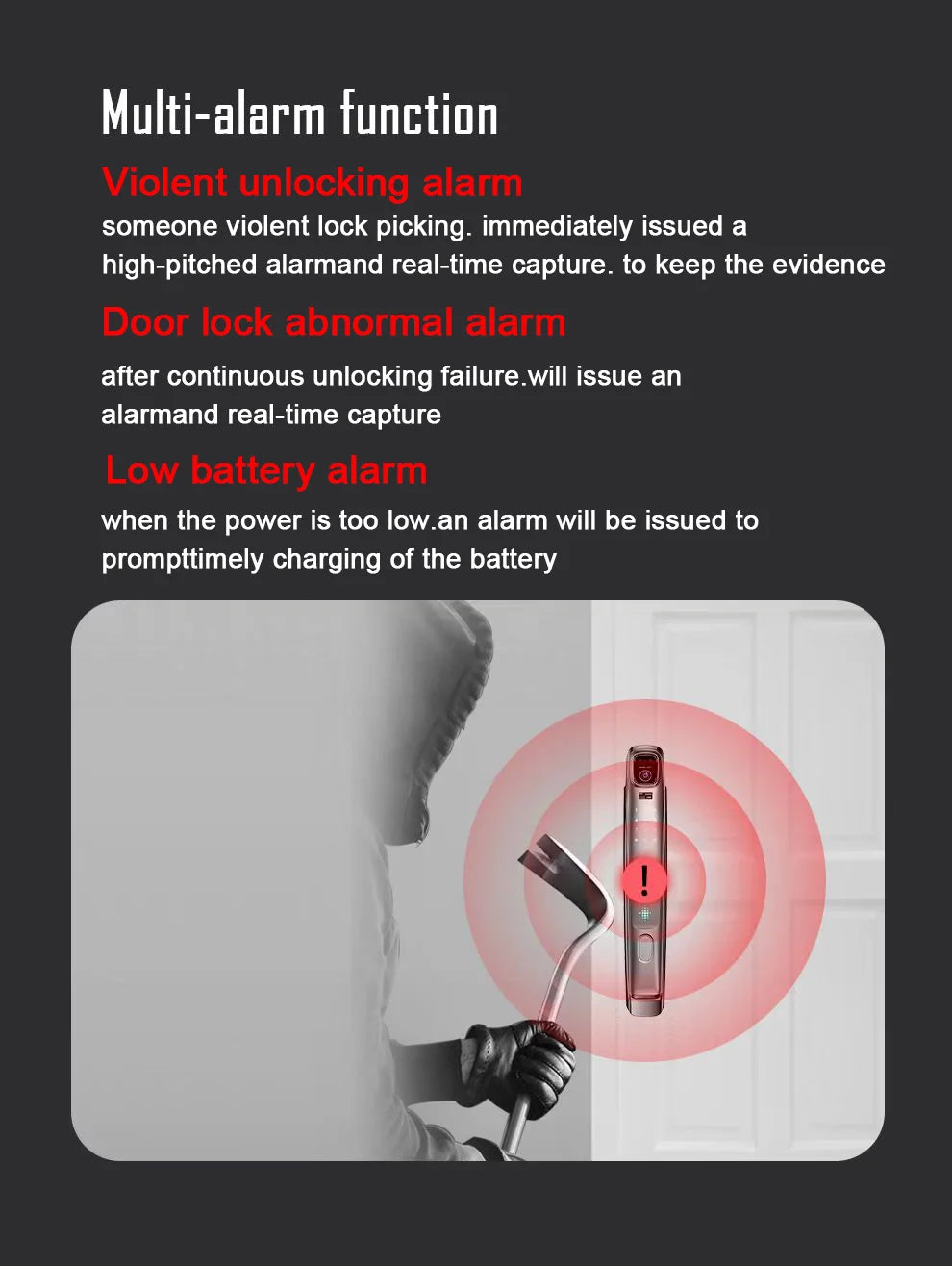 Wifi Tuya APP Face Recognition Smart Door Lock With Camera Video Call Voice Intercom Digital Door Lock Automatic Door Lock