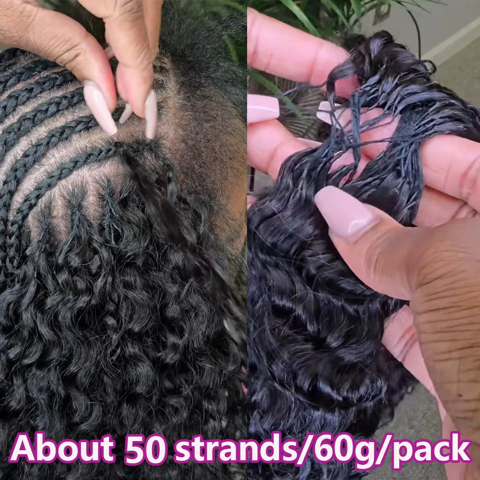12A Burmese Curly Crochet Human Hair Bundle Pre-Separated Feather Crochet Hair Invisible Crochet Hair Extensions Wholesale Sales