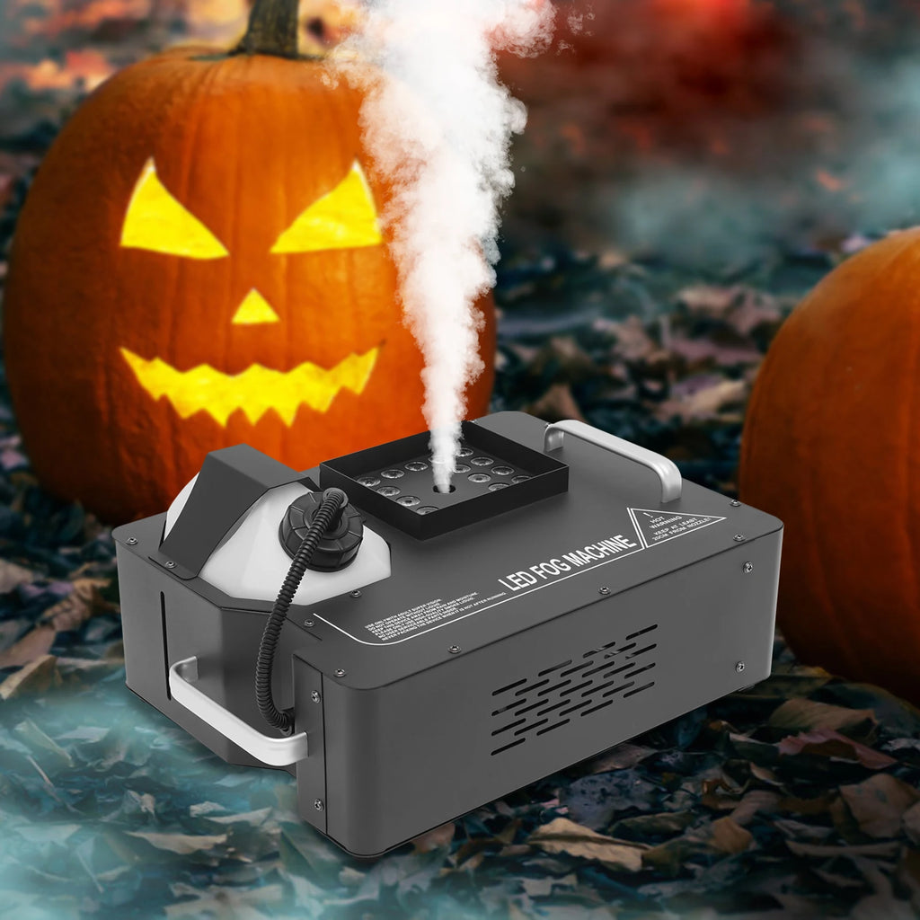 24LED 3‑in‑1 Vertical Column Smoke Machine, 1500W High‑Power Fog Machine with Remote Control for Stage, Party, Halloween, Wedding Events