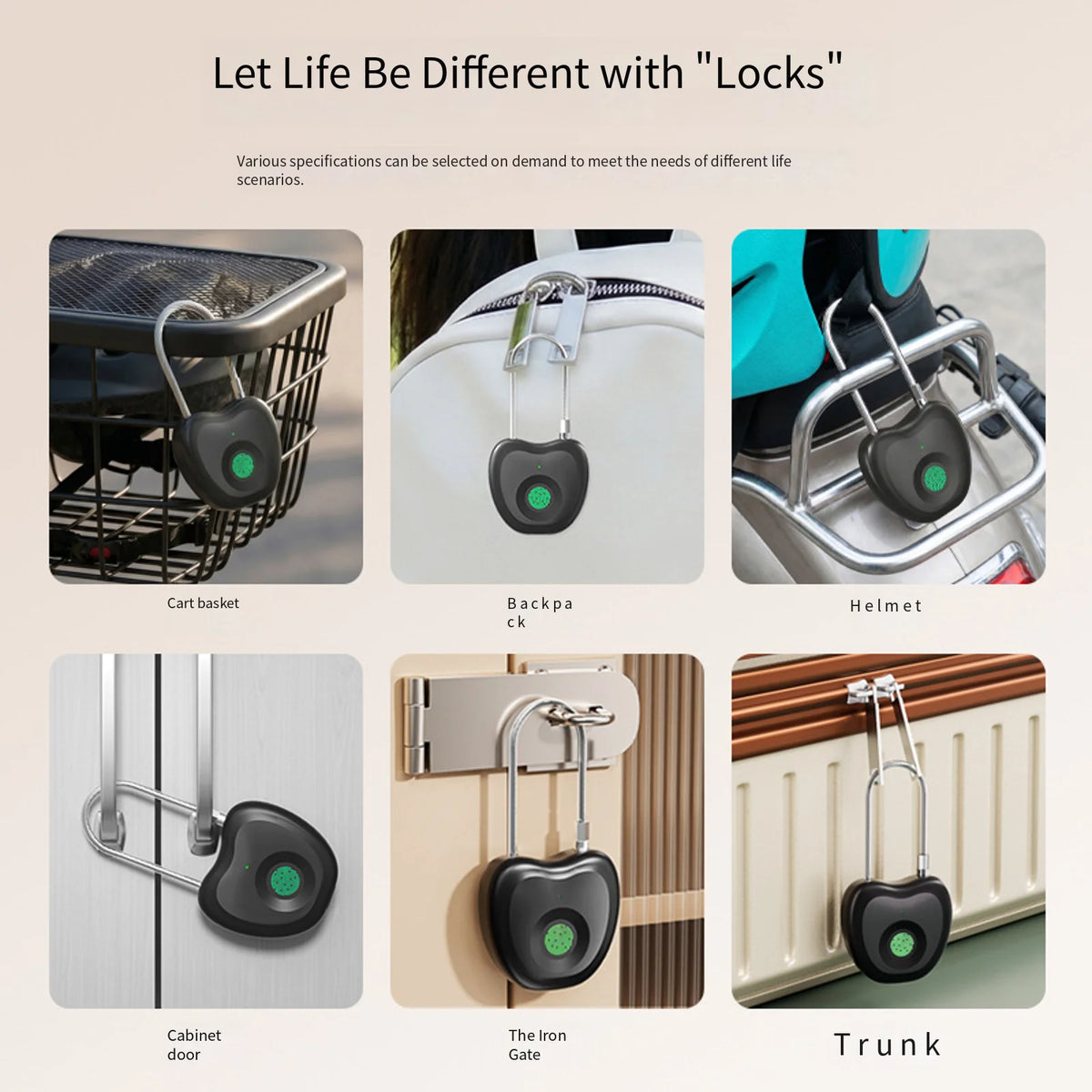Smart Fingerprint Padlock Biometric Intelligent Lock Dormitory Home Protection Outdoor Cabinet Warehouse Extended Security Lock