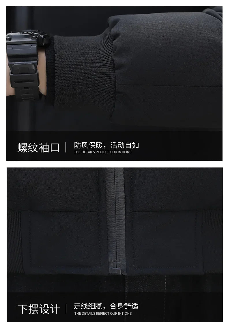 Best-Selling Men's Cotton Jacket for Autumn and Winter, Fashionable with Zippers, Outdoor Fishing Jacket, Windproof and Casual F