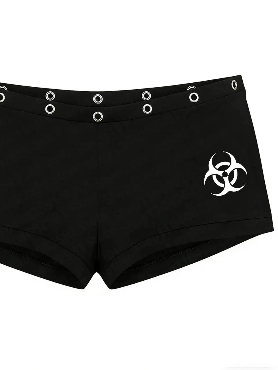 Gothic Style Garbage Rock American Fashion Y2K Shorts with Rivet Design Hip-Hop Chic Print Street Wear Punk Hot Pants Retro