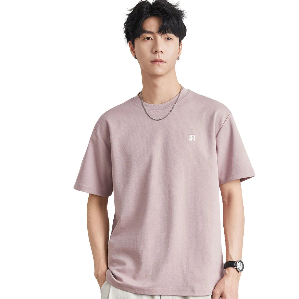 2025 Summer New Men Loose Short-sleeved Casual Breathable Quick-drying Ice Silk T-shirt Solid Color Half-sleeved Top M-3XL