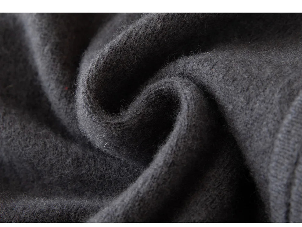 Double-Sided Cashmere Hooded Cardigan For Men Autumn And Winter Wearing Sweater Thickened Pure Wool Knitted Loose Zipper Coat