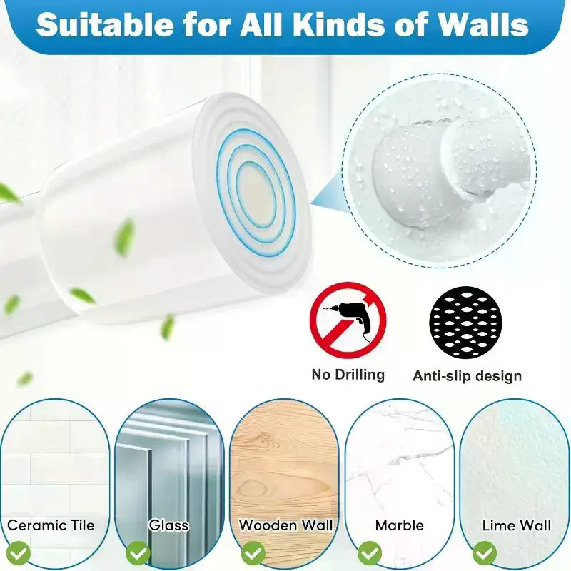 Effortless Home Organizer - Adjustable Spring-Loaded Rod - Perfect for Kitchens, Bathrooms & Doorways Without Drilling