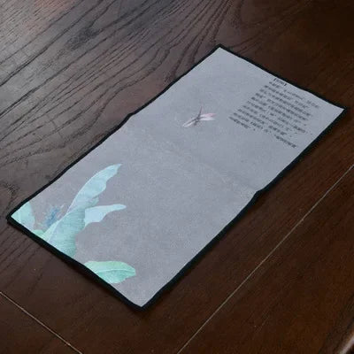 Suede Tea Towel Household Zen Tea Table Tea Cloth High-Grade Absorbent Clay Tea Mat Kung Fu Tea Tea Napkin Tea accessories