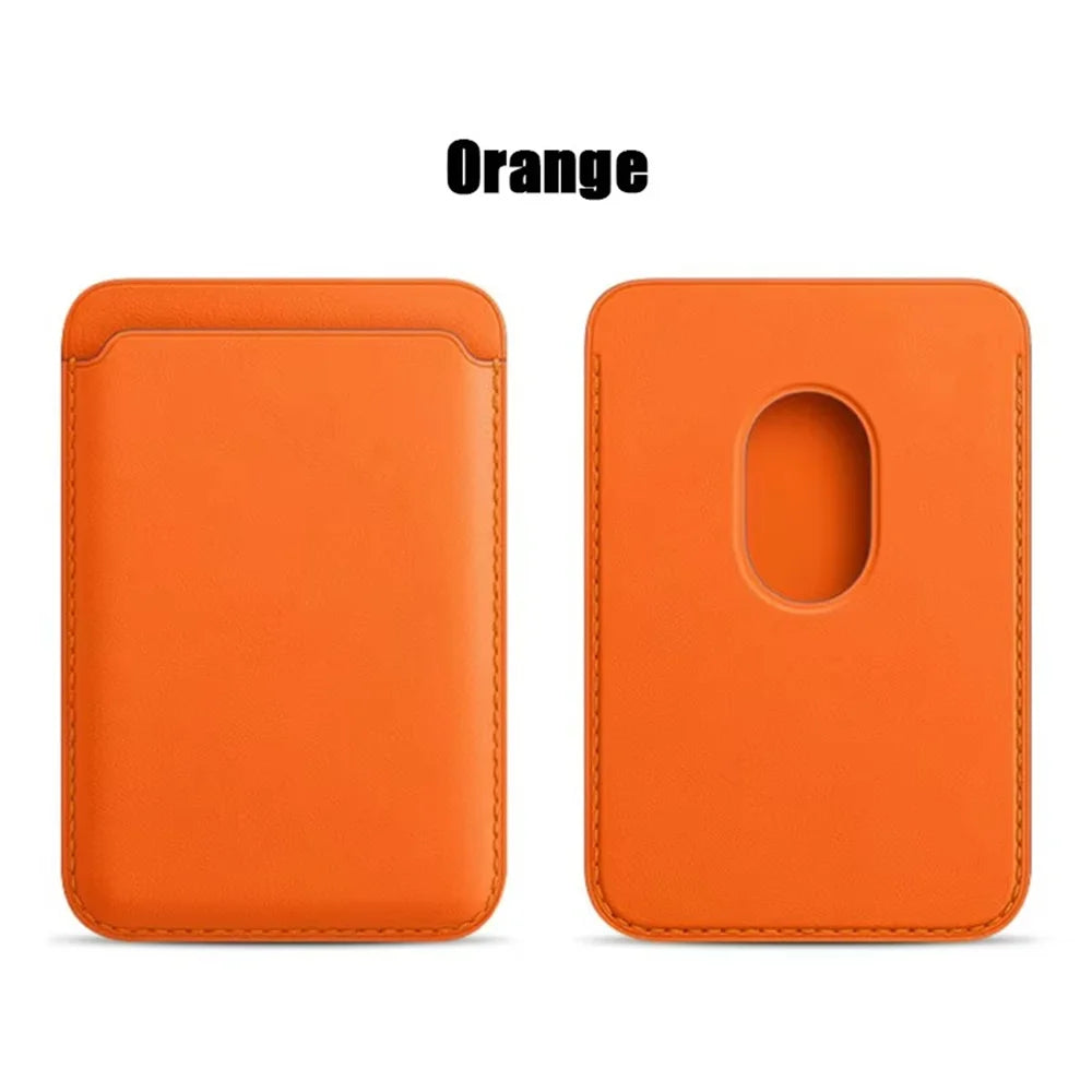 Blocking Magnetic Card Wallet Holder Leather Pocket Card Sleeve For iPhone 15/16/17Pro Max Magnet Anti-Theft Credit ID Card Case
