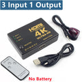 5 Input 1 Output HDMI-compatible 4K Video Switcher With IR Remote Controller  HDTV Switches for Xbox PS4 DVD HDTV PC Laptop TV