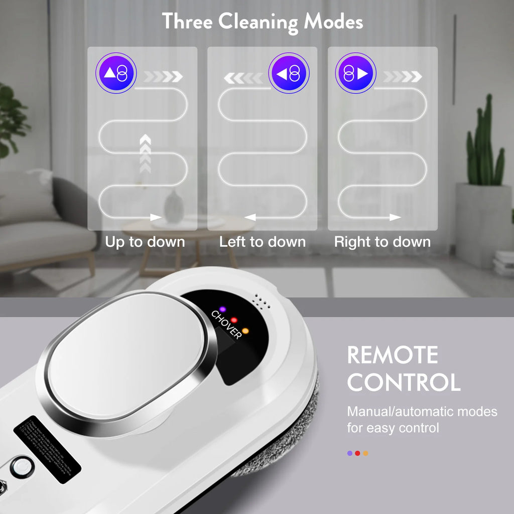 CHOVERY Robot Vacuum Cleaner Window Cleaning Robot Window Cleaner Electric Glass Limpiacristales Remote Control