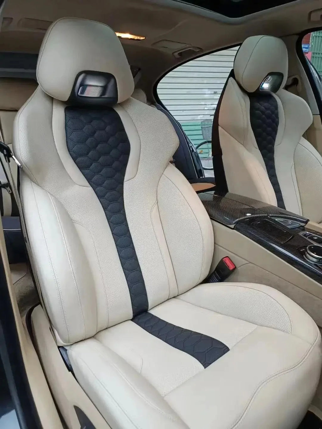 For X3 X5 X6 x7 x4 m3 m5 m6 Series Upgrade M Car Interior Accessories Sport Racing Bucket Seats Custom Leather Cover and Sponge