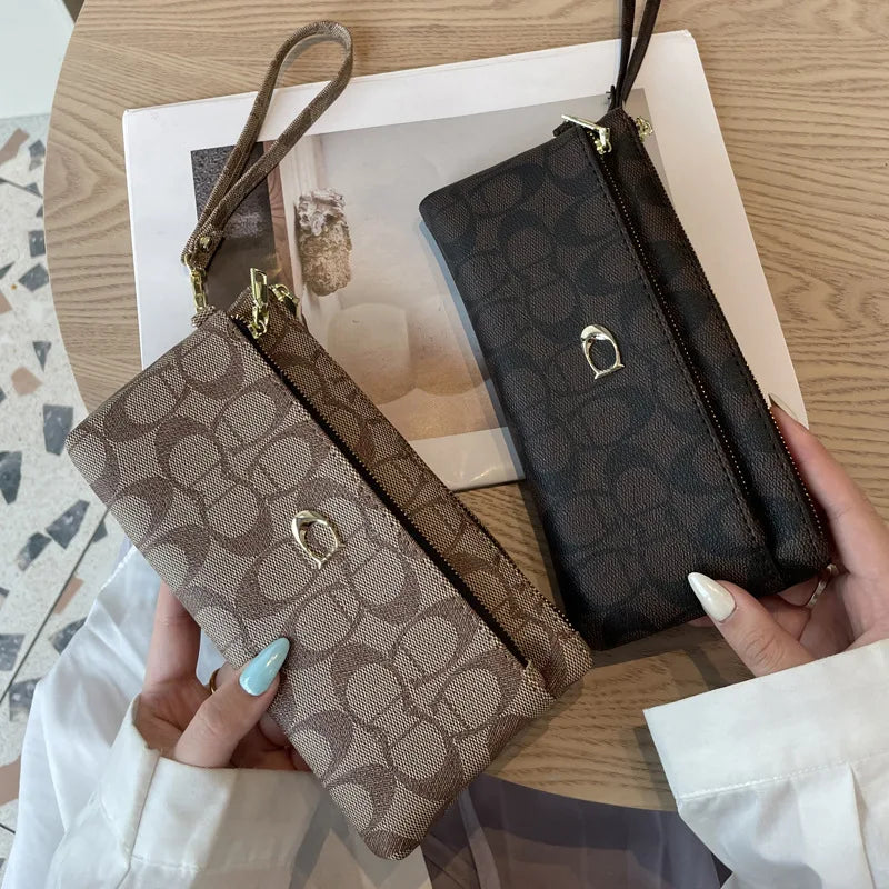 New Zipper Long Wallet For Women & Men, Multi Card Slot Billfold Purse, Wristlet Clutch Card Holder Coin Pocket Money Storage Ha