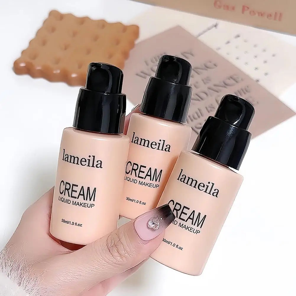 4Colors Matte Finish Liquid Foundation Effective Concealer Moisturizing Long-lasting Makeup Cosmetics for All Skin Tones