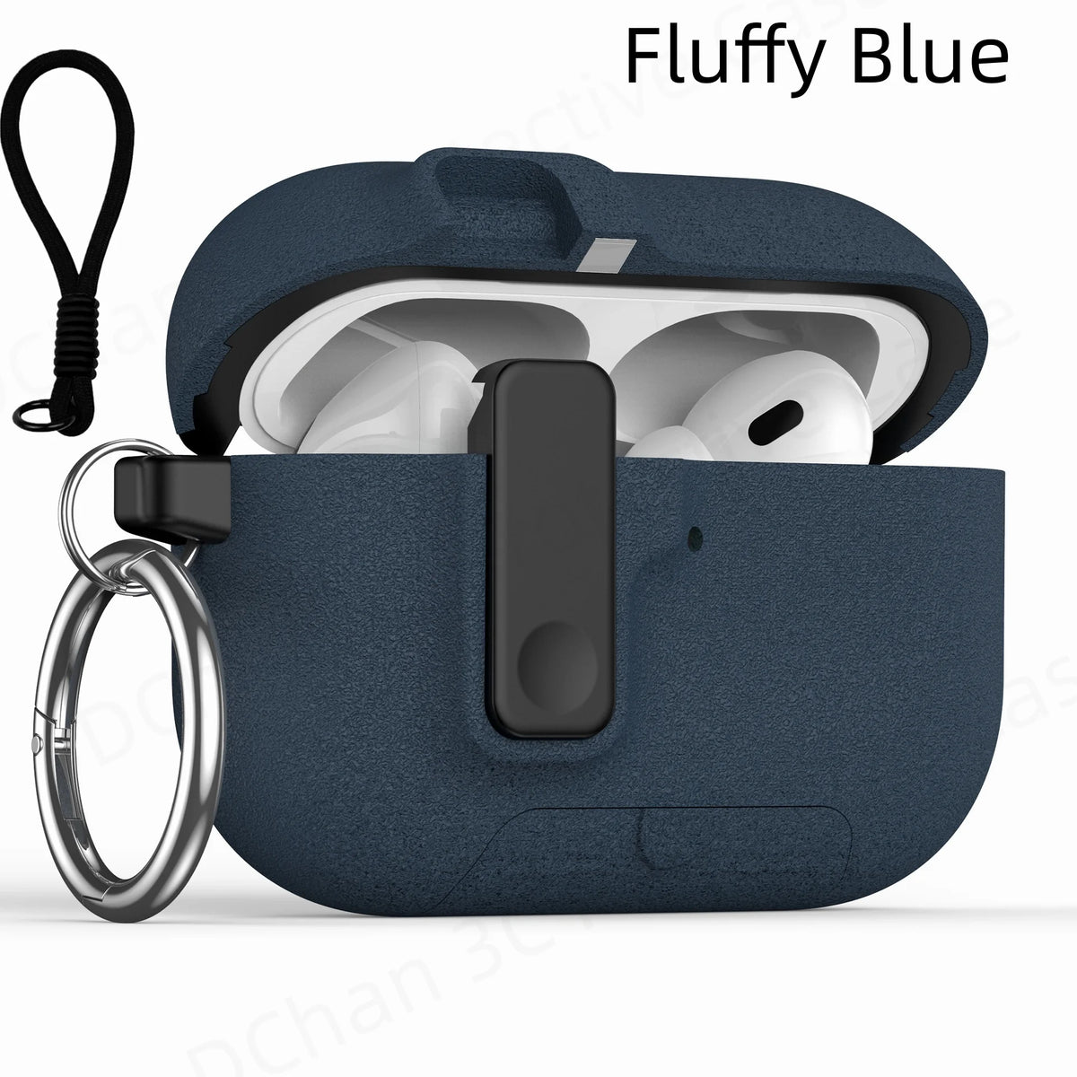For AirPod Pro 3 Case with Keychain Lanyard Anti Loss Headphone Cover Sand Stone Switch Case for Men Women Air Pods Pro 3 Cases