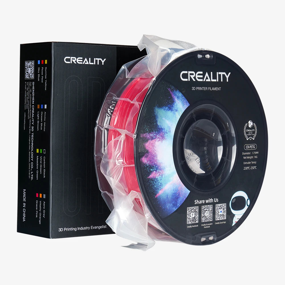 Creality CR-PETG Filament 1.75 mm Excellent Toughness Odourless Non-Toxic Moisture Resistant 1KG Filament for 3D Printer