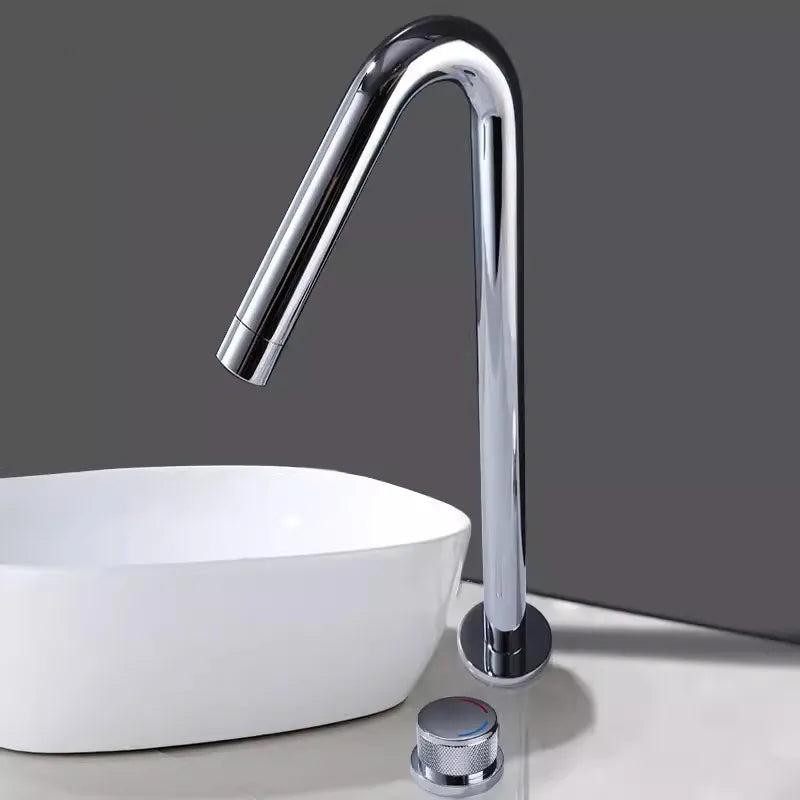 Tuqiu Bathroom Faucet Brass Widespread Brush Gold Basin Faucet Brass Sink Faucet 2 Hole Hot & Cold Wash Faucet Water Tap
