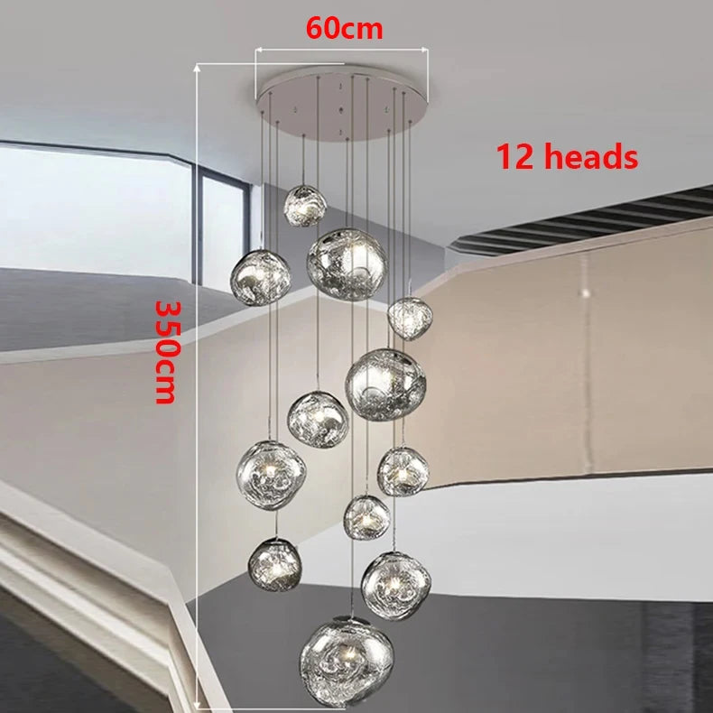 Modern Home Decor Led Ceiling Lamps Pendant Light Chandeliers hanging Light Fixture For Staircase Living Room Indoor Lighting