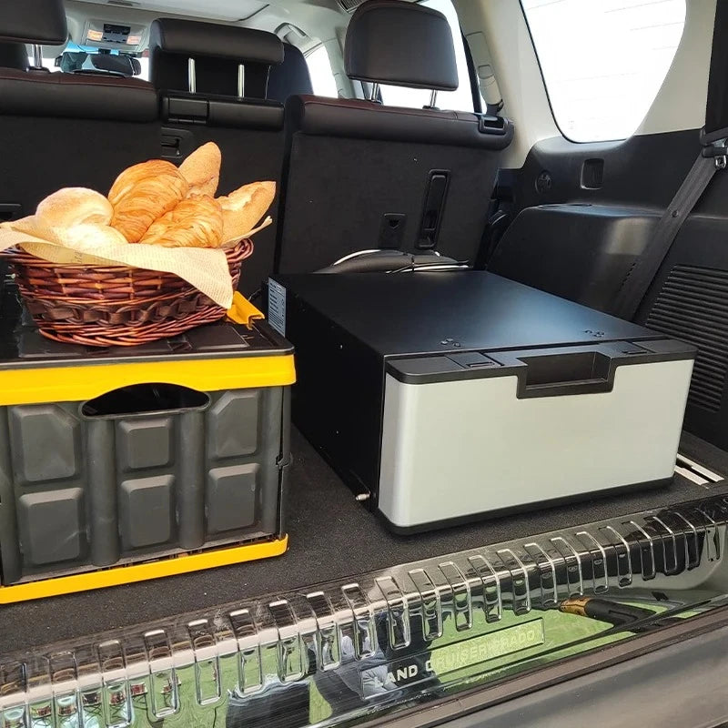 Applicable to 12V 24V New Design Portable Outdoor Using 23L Drawer Car Refrigerator Fridge for Caravan