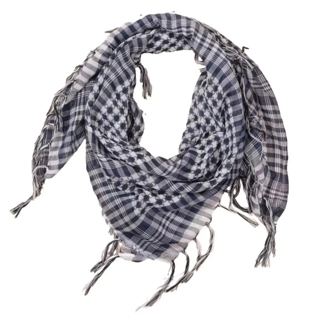 New Large Arab Shemagh Headscarf with Tassel Costume Head Neck Scarf Bandana Keffiyeh for Men Women