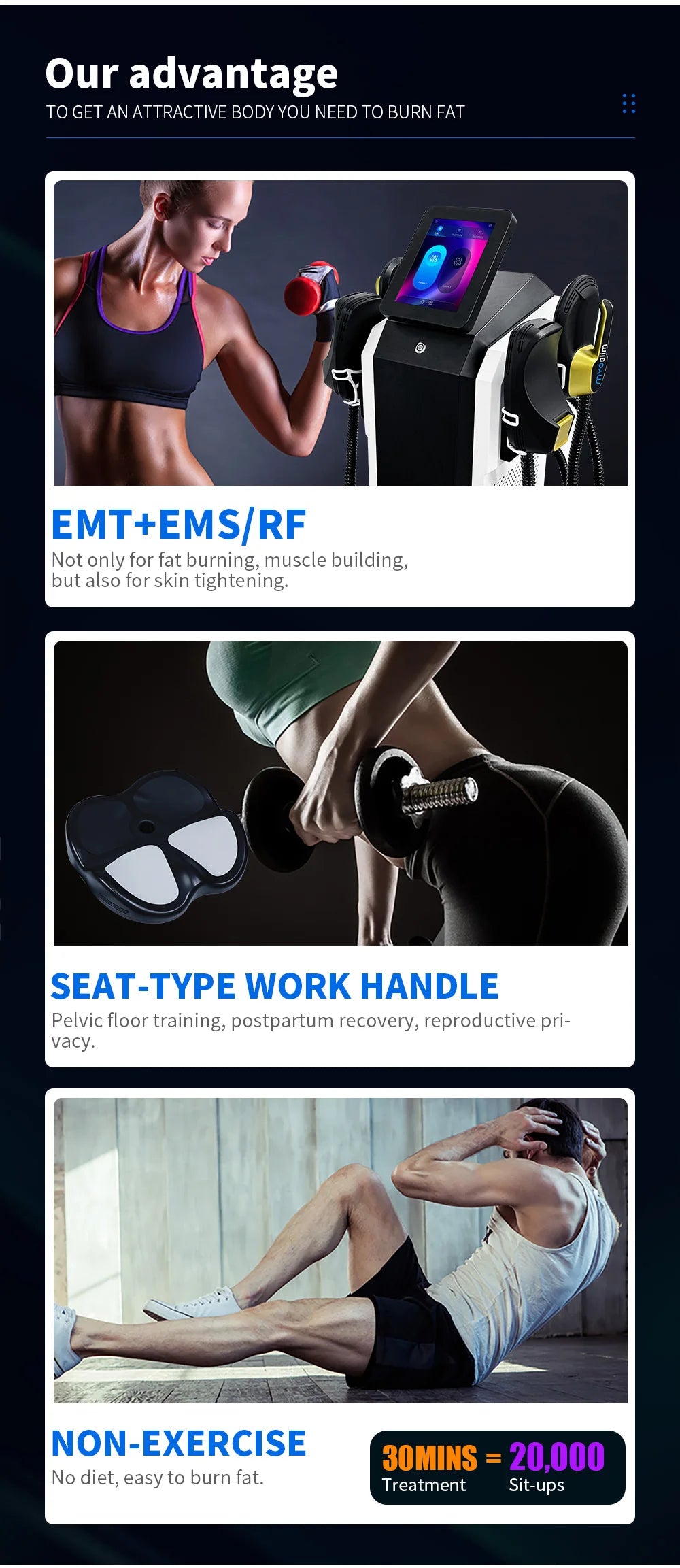 Professional EMS MYOslim Muscle Stimulation NEO 6500W RF Machine Body Sculpting Equipment Fat Burning Slimming