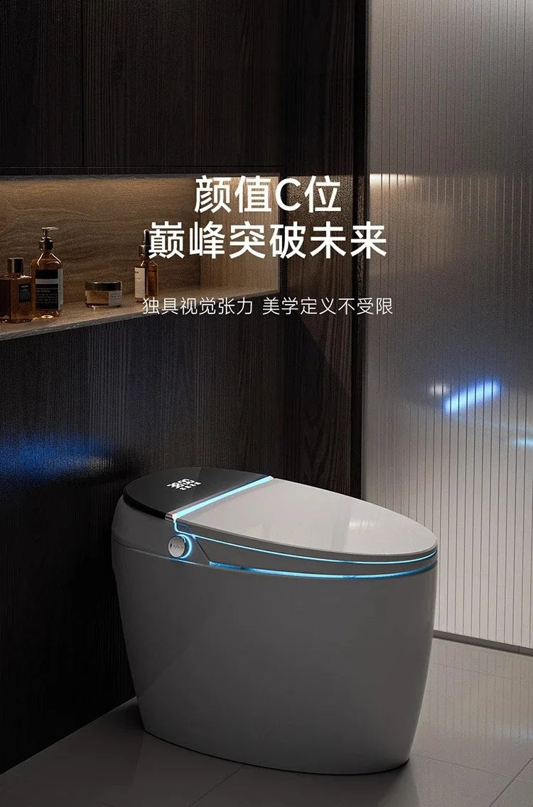 Intelligent toilet egg shaped seat with fully automatic and no water pressure limit