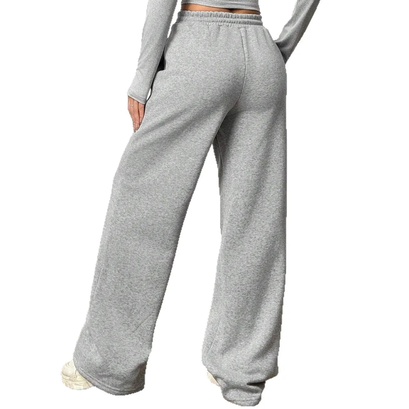 Women Jogger Cotton Pants Casual Drawstring Loose Unisex Wide Leg Straight Pants Sweatpants Autumn Winter Baggy Gym Track Pants