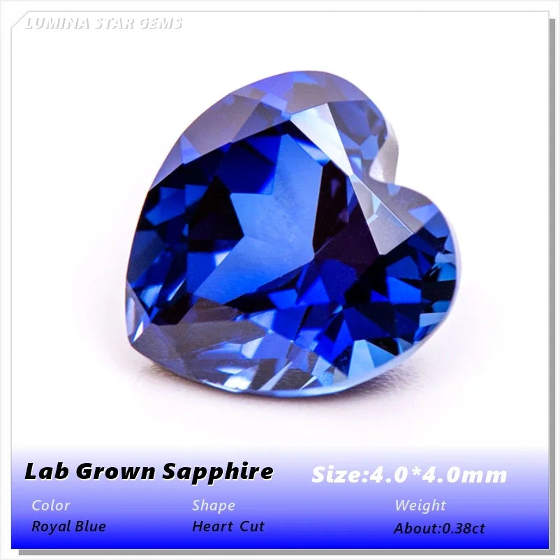 ABCLab Grown Sapphire Royal Blue Color Multiple Cuts Available Gems For Jewelry Setting&Custom Design Selectable Certificate