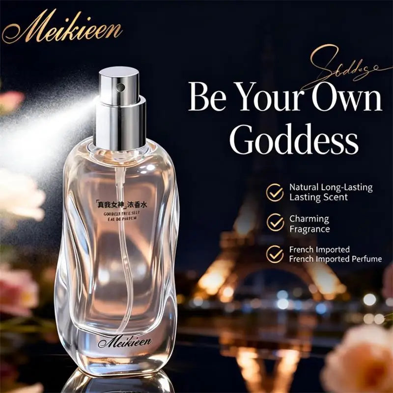 Khaki Girl Floral Fruity Eau De Toilette Long-lasting Fresh Citrus Perfume Spray Unique Crystal Bottle Daily Dating Perfume
