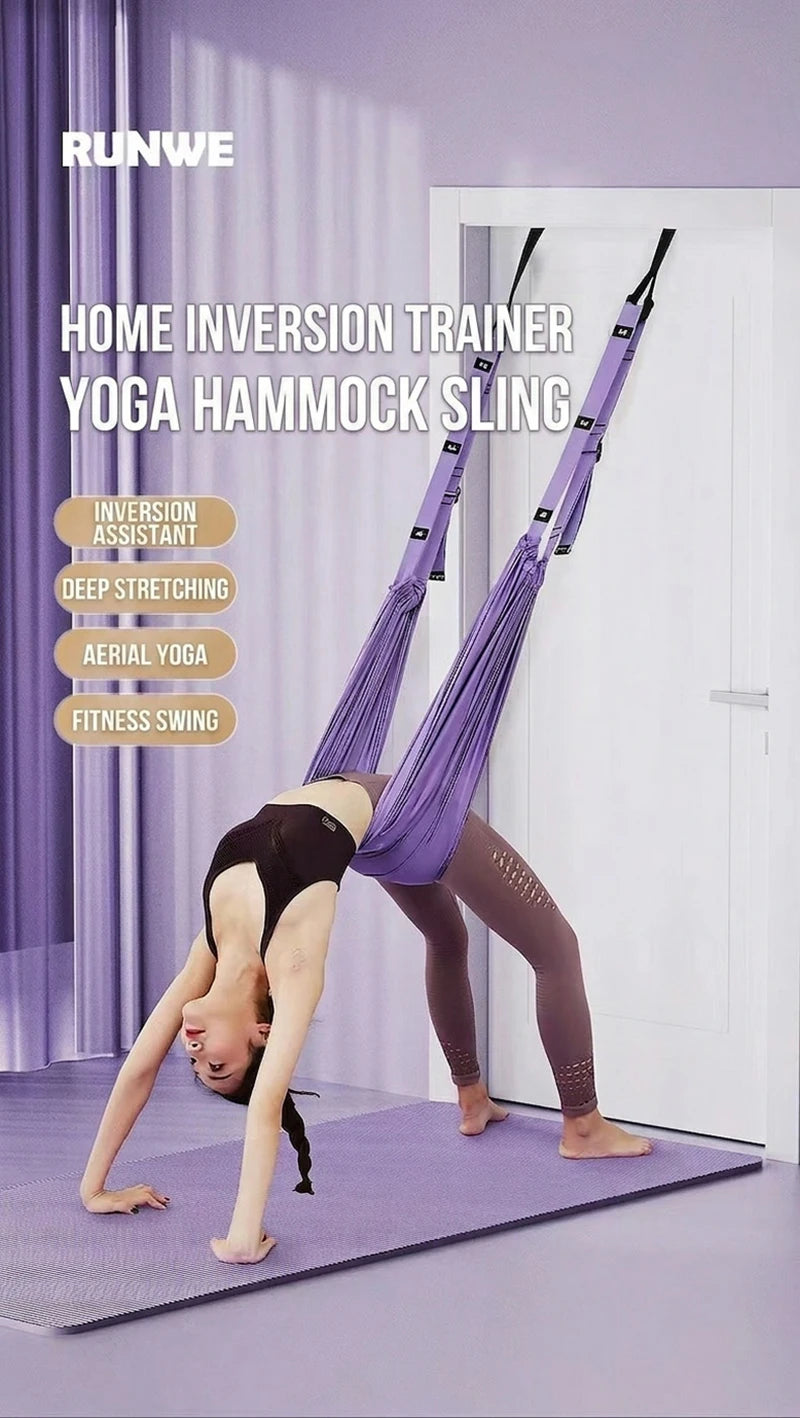 Hanging Rope For Aerial Yoga No-Drill Portable Lower Back Trainer Stretching Band Elastic Rope Dance Training Fitness Equipment