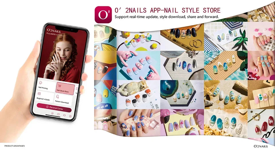 2026 O2nails X11 3D Smart Nail Printer, Portable Automatic Nail Art Printing Machine for Salon & Home DIY.
