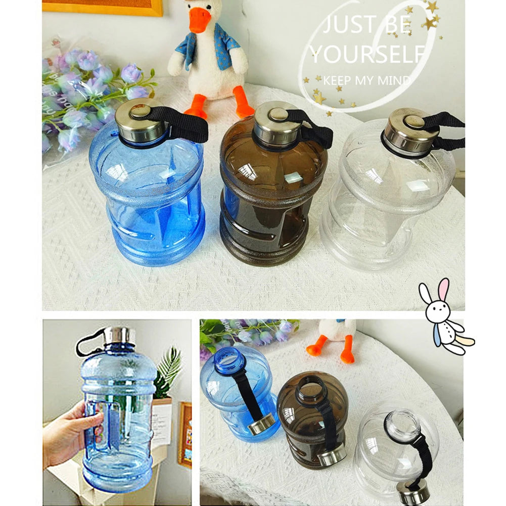 2.2L Gym Water Bottle Large Capacity Sports Water Jug Portable Running Hydration Bottle Multifunction for Camping Hiking