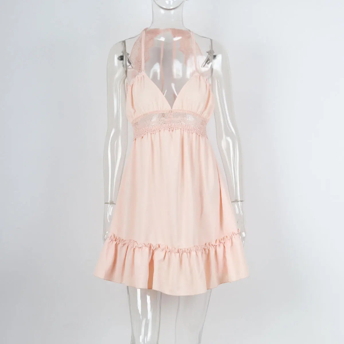 Sexy Strapless Floral  Waist Dress Cross-Border Elegant Cotton Blend Wrap Chest Style No Sleeve Summer New Arrival
