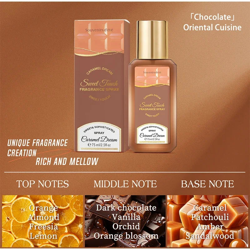 Caramel Gourmet Perfume Arabic Brand Floral Orange Chocolate Woody Fragrance Long-lasting Fragrance Charm Unisex Eau De Toilette