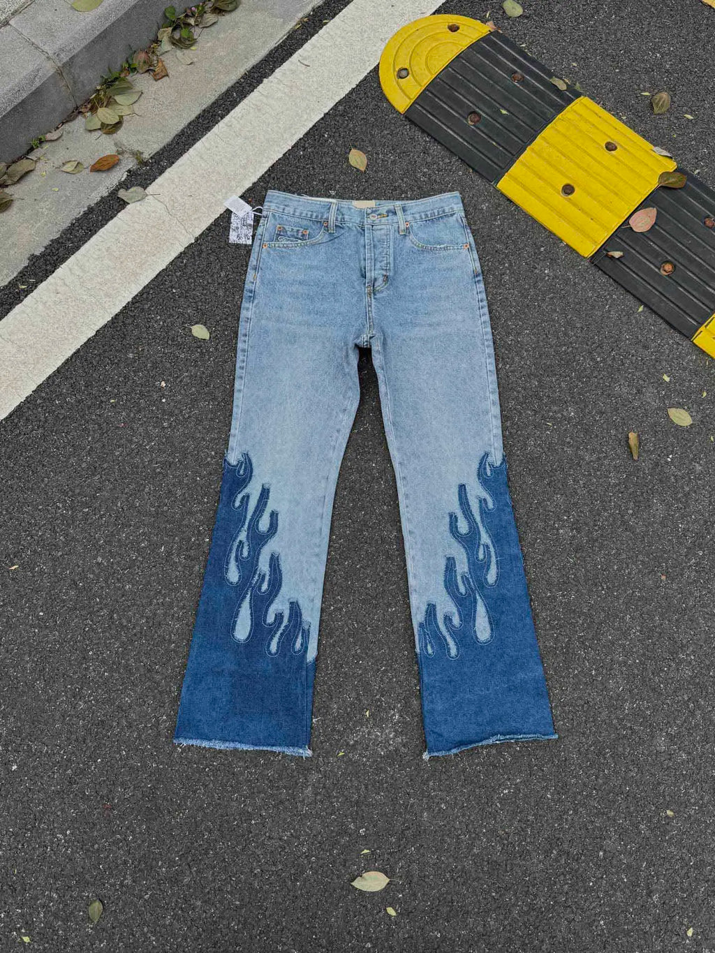 2025 Top Quality GPT Retro Distressed Soiled Ink-splashed Flared Jeans Men Casual Staight Washed Jeans Denim Pants Trousers