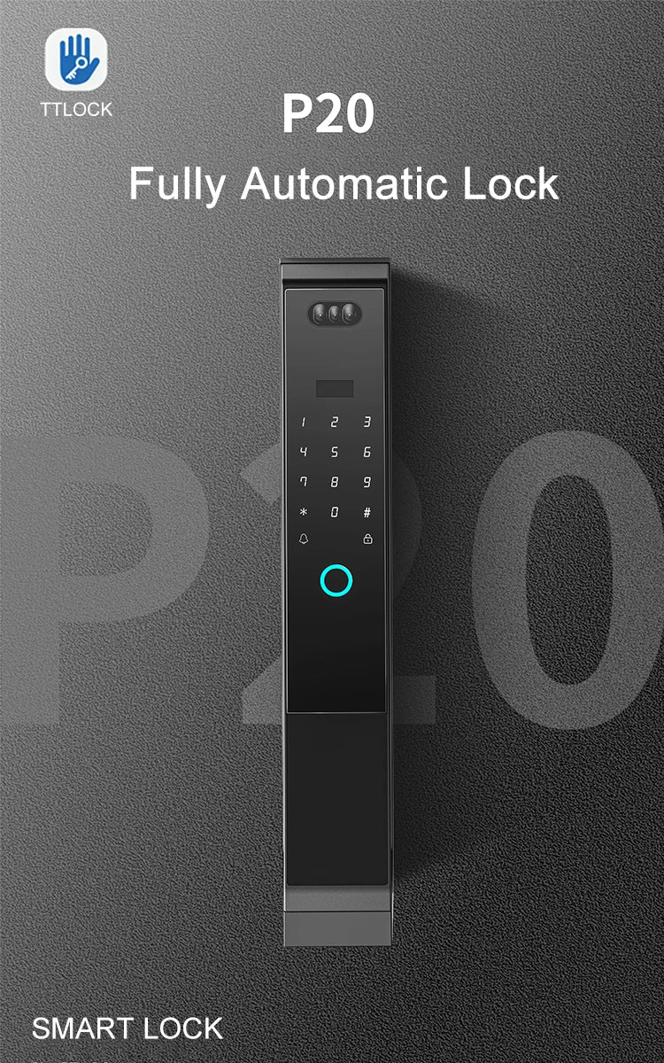 WiFi Facial Recognition Video Intercom Fingerprint Door Lock Fully Automatic Anti-theft TTlock 3D Face Smart Locks