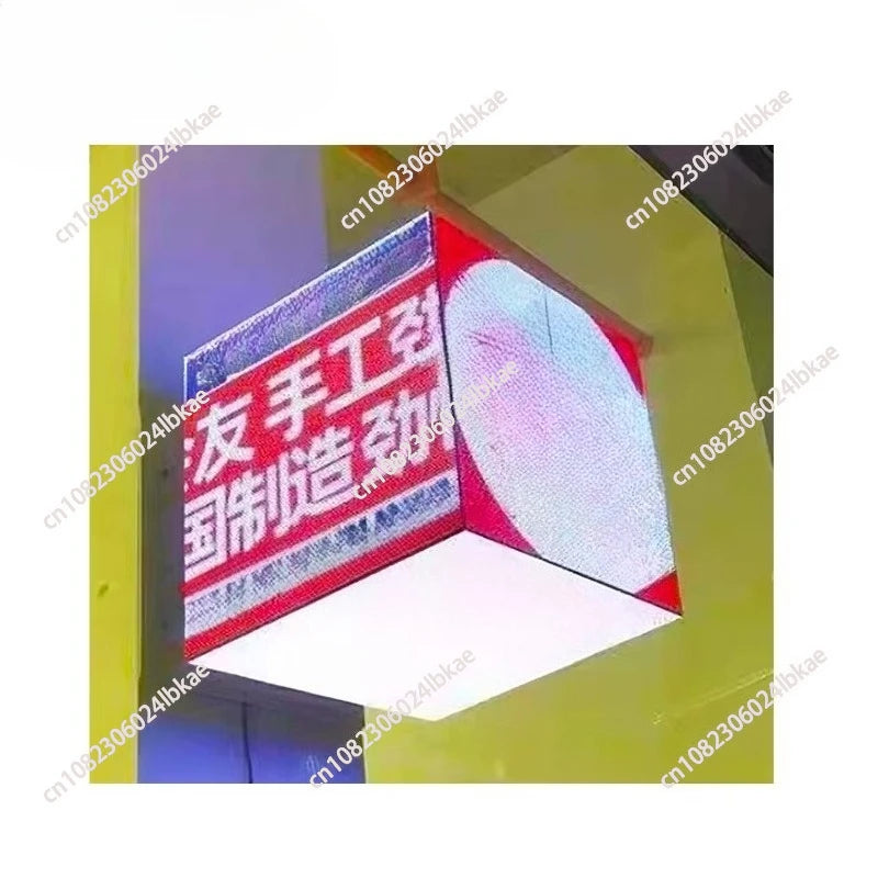 5-Sided P3mm Light Emitting Diode Cube Screen Full Color Video Advertising Digital Signage Display High Brightness Cube Signage