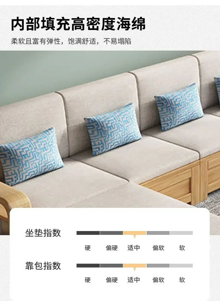B182 Wood Storage Living Room Sofas Designer Sectional  Nordic Luxury Living Room Sofas Lounges Modern Banken Woonkamer Furnitur