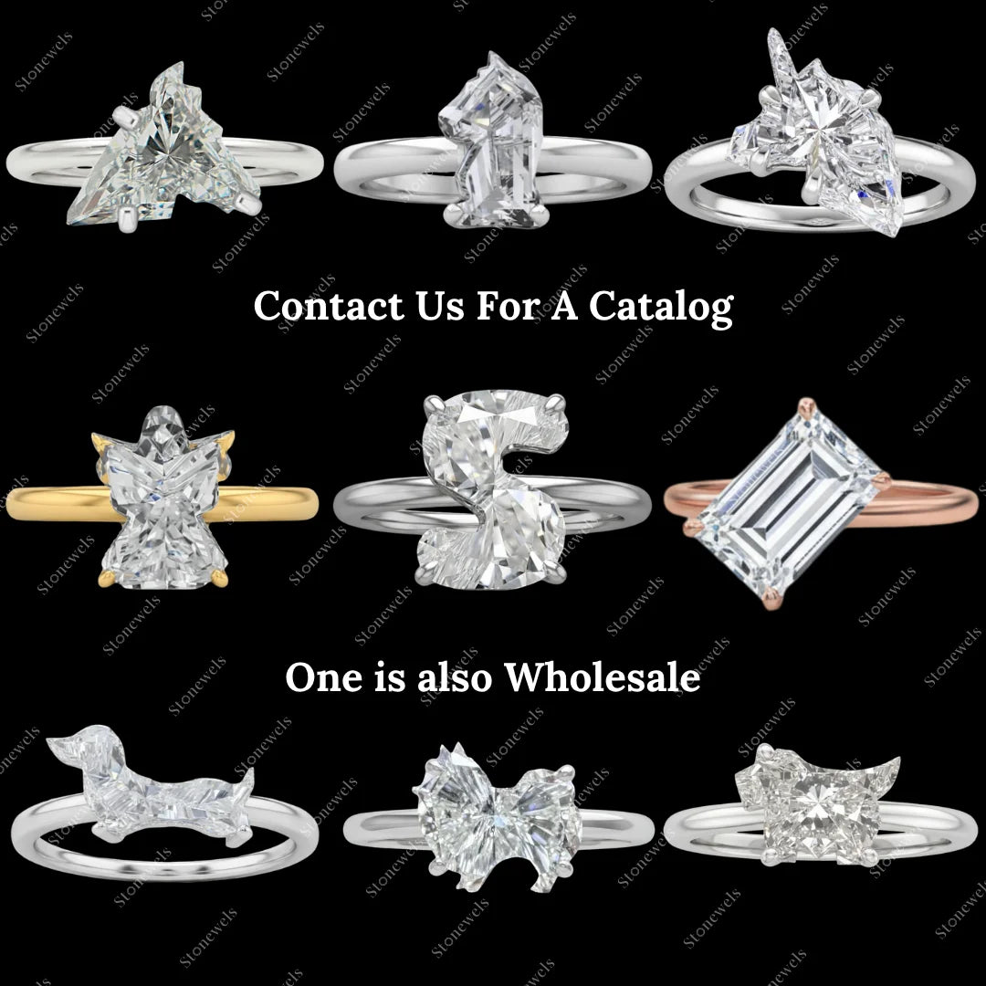 Original Like Cut 2 ct DEF VVS VS Lab Grown Diamond GIA IGI Certified Gold 925 Sterling Silver Engagement Solitaire Rings Gifts
