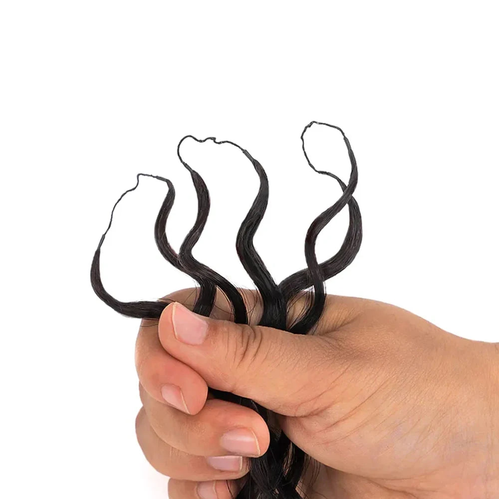 3rd Generation Deep Curly Crochet Human Hair Extension With Coily End Boho Braids Pre Separated Remy Feather Crochet Extension