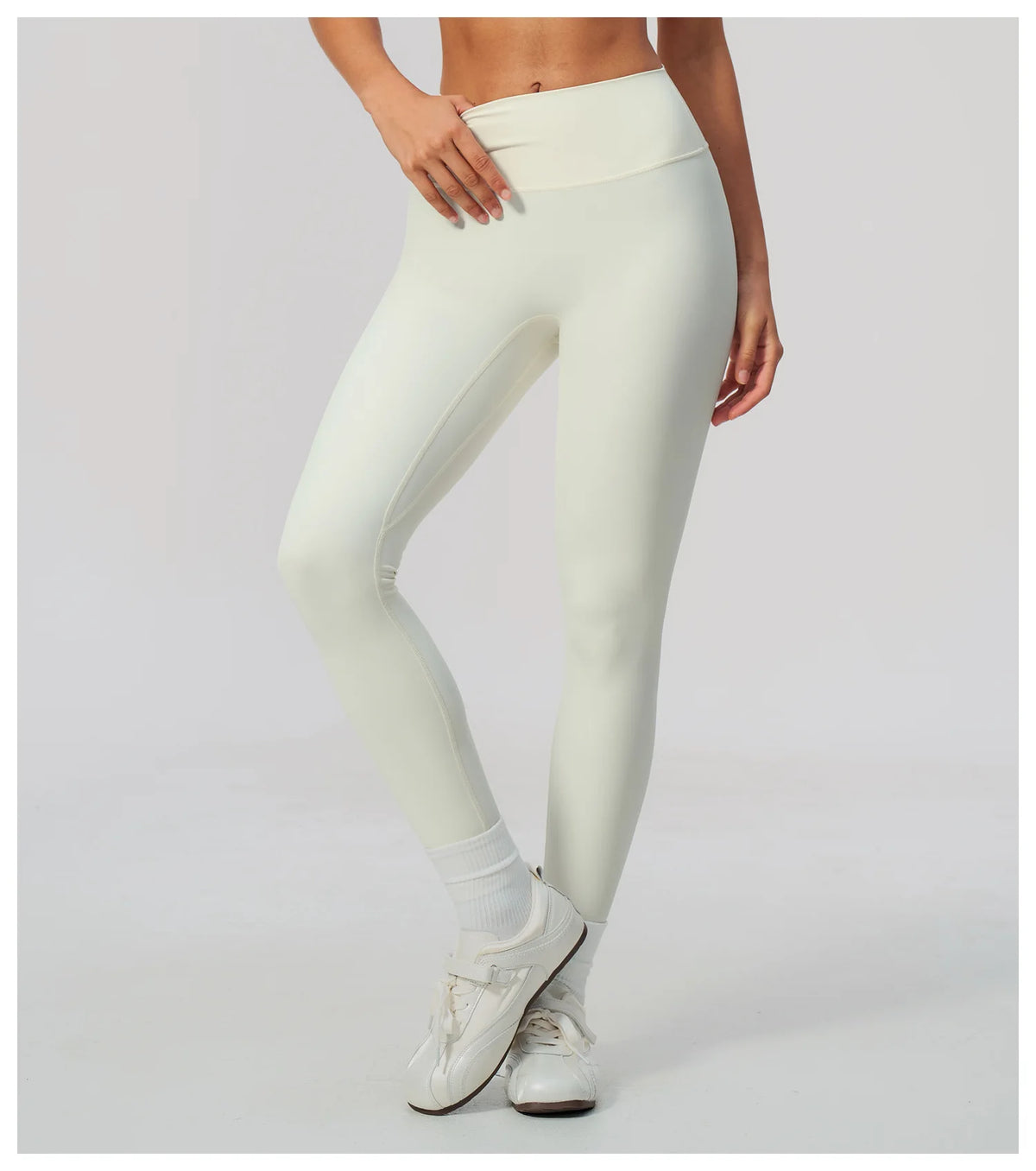 Women's High Waist Yoga Leggings Workout Pants Nylon Spandex Solid Gym Fitness Activewear