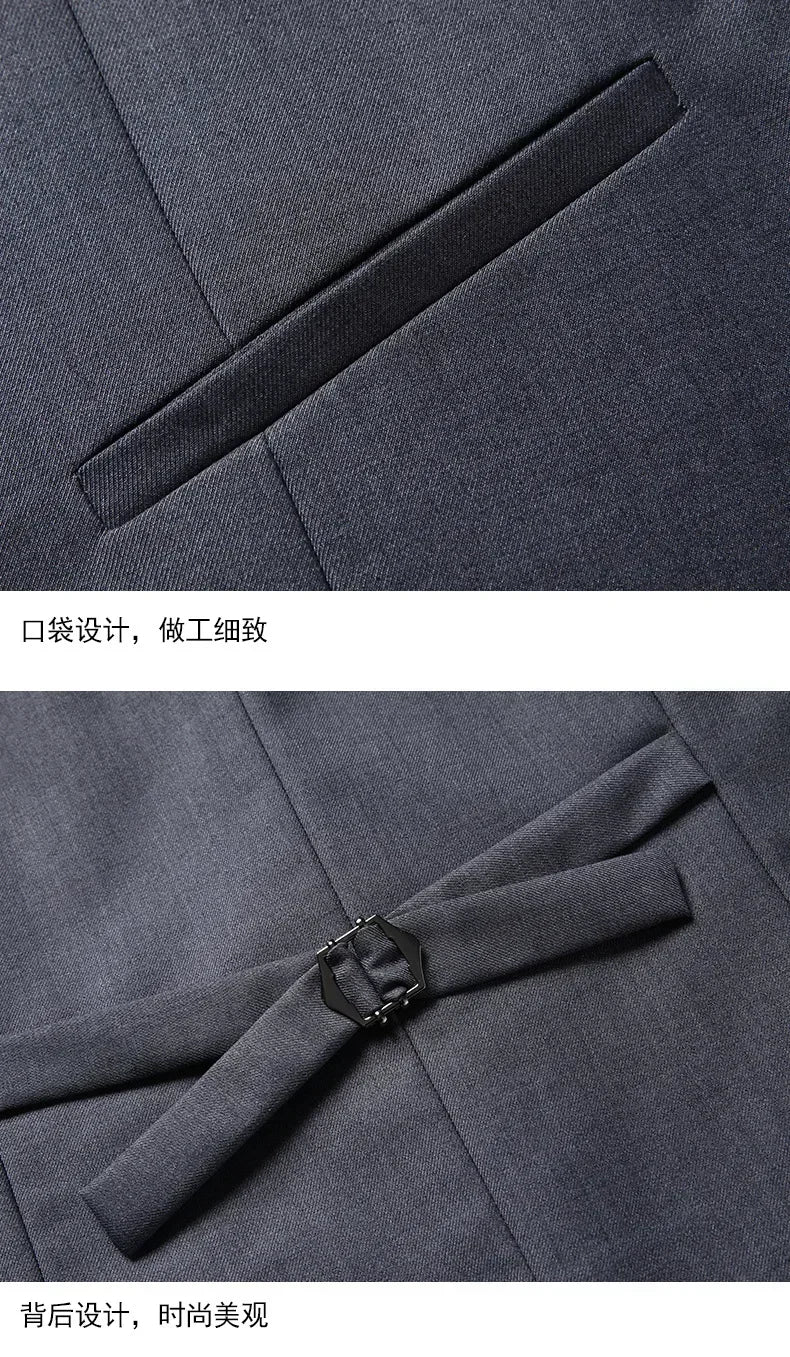 Suit Fashionable Formal Outdoor Gentleman Solid-color Men's Business Wedding Hosting Banquets Casual British Style Fitted Gentle