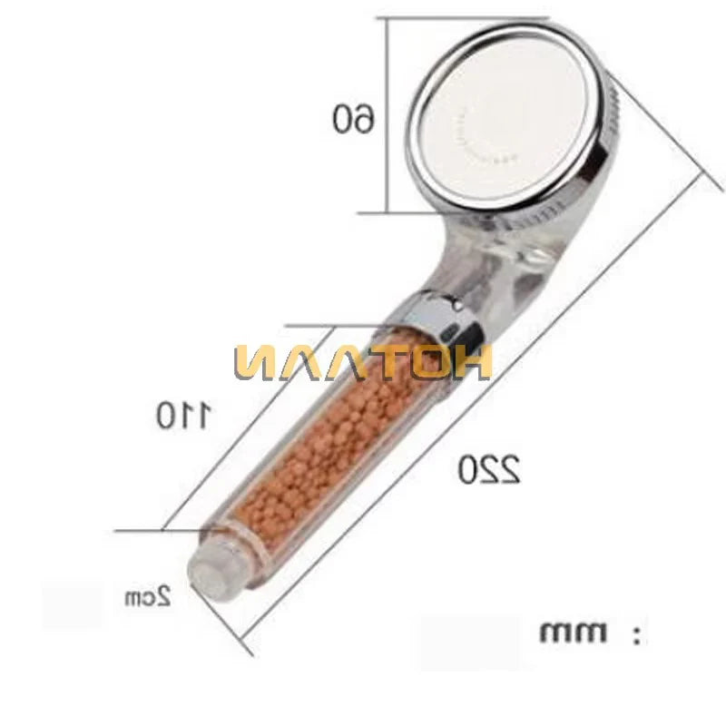 crystal Anion spa Hand hold Bathroom hand shower shower head Filter Pressurize Saving Water. Bathroom Accessories YT-5103