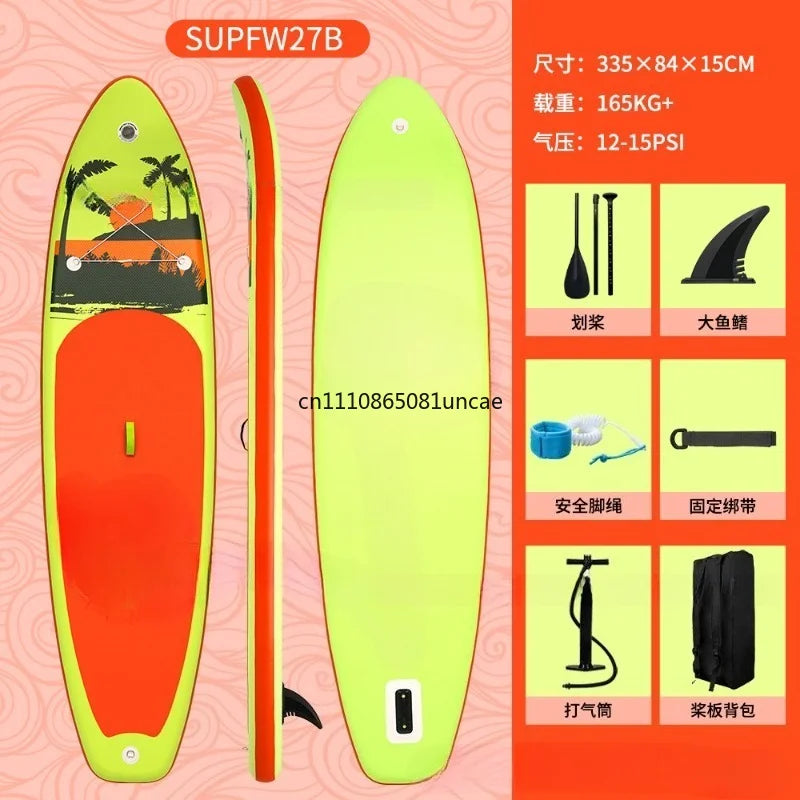 Inflatable Stand Up Paddle Board SUP Beginner Water Surfing Skid Board Outdoor Water Sports Equipment