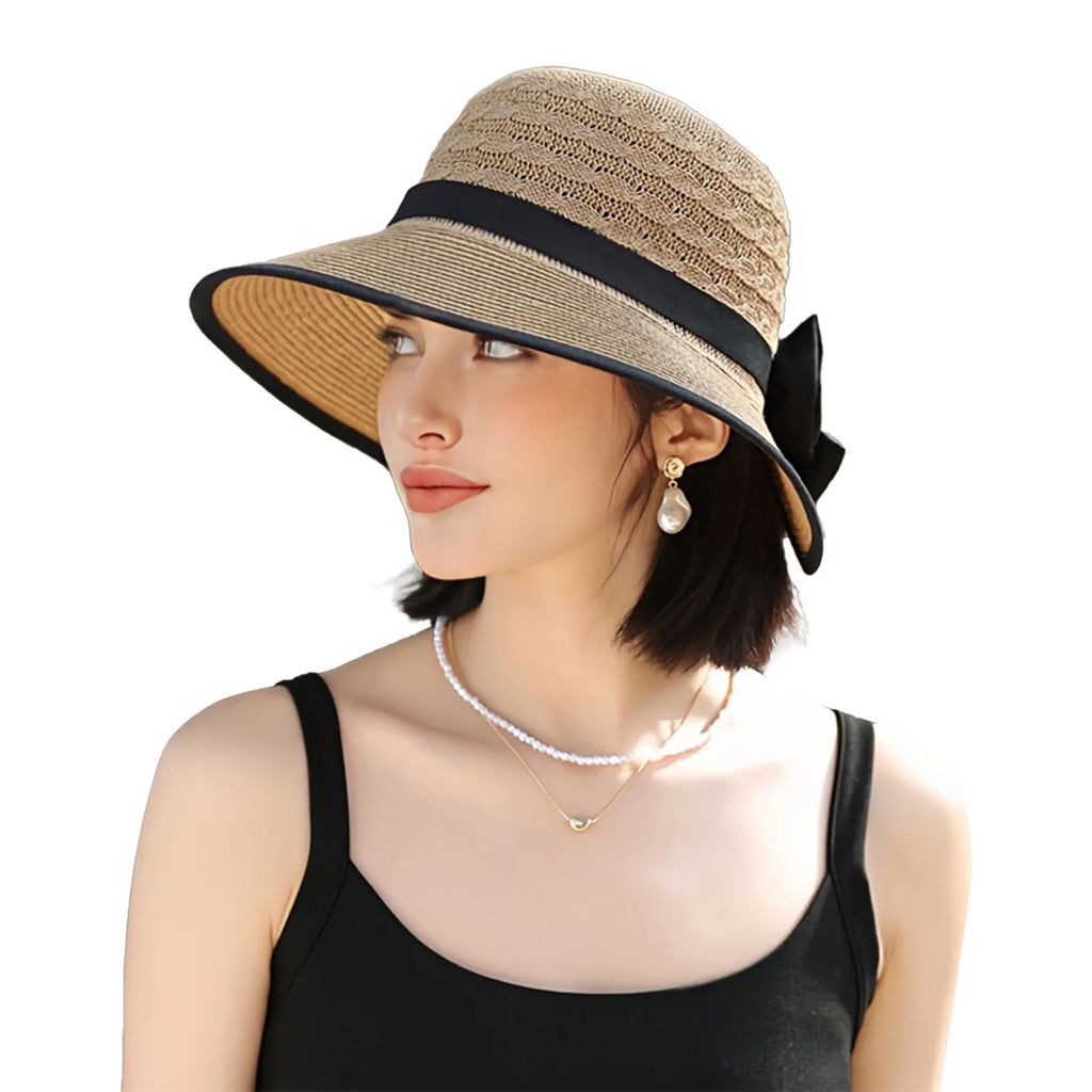 Wide Brim Straw Sun Hat Summer Beach Straw Sun Hat Beach Vacation Sun Protection Sun Hats for Summer Spring Fall Beach Gift